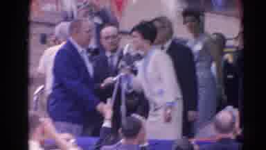 Harvard Illinois USA (1964): Military Men Parade By With Flags And A Woman Talks