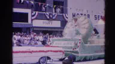 Harvard Illinois USA (1964): Parade Float Riding Through Town
