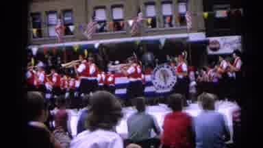 Harvard Illinois USA (1964): Spectators Watching As A Marching Band Does A