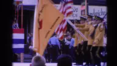 Harvard Illinois USA (1964): A March Past Parade Are There Handling The Flag