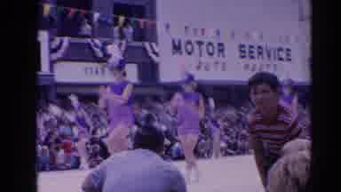 Harvard Illinois USA (1964): Parade With Majorette Over A Motor Service With A
