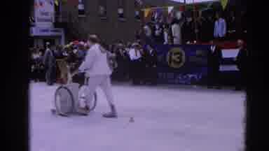 Harvard Illinois USA (1964): A Clown Pushing A Cart Walks In A Parade Followed By