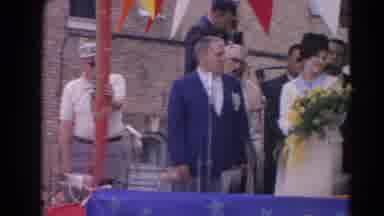 Harvard Illinois USA (1964): Celebration Event With Several People With Band Music