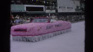 Harvard Illinois USA (1964): A Pretty Pink Car With A Woman In It Waving In Parade