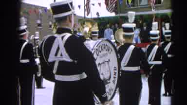 Harvard Illinois USA (1964): Marching Band Uniform Black And White Drums Loud Usa