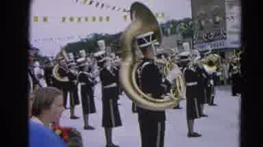 Harvard Illinois USA (1964): People Are In The Scout Training In The Roadside