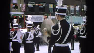 Harvard Illinois USA (1964): Band Playing In Town Street