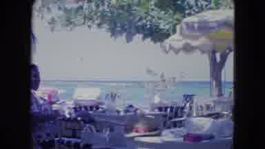KINGSTON JAMAICA-1964: Beachside Café And Tropical Vacation