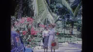 Kingston Jamaica (1964): The Two Women Explore The Garden Filled With Tropical