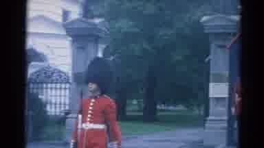 London England-1964: Royal Guards March And Stand At The Palace