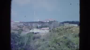 Martenique-1964: Historic Fortress On Hillside With Tropical Vegetation