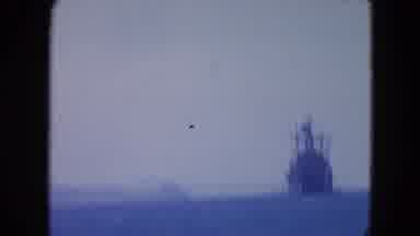 Montego Bay Jamaica-1964: Large Naval Ship At Sea In Vintage 8mm Footage