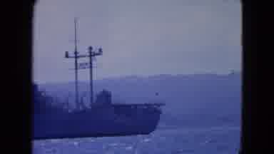 Montego Bay Jamaica (1964): Vintage Trading Ship With Cranes And Satellite Dish