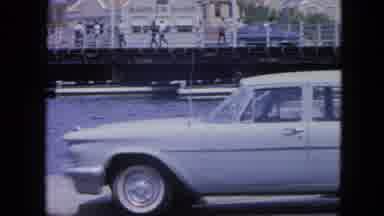 Nassau Bahamas (1964): Old Car In Front Of A Water Feature