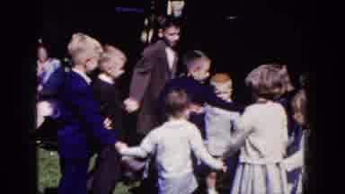 Niagra Falls New York-1964: Children In Sunday Best Dancing In A Circle