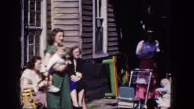 Niagra Falls New York (1964): Adults And Children Gathered And Playing Outside