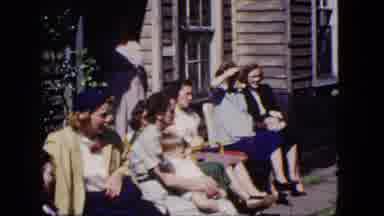 Niagra Falls New York (1964): People Are Sitting Outside Of The Road