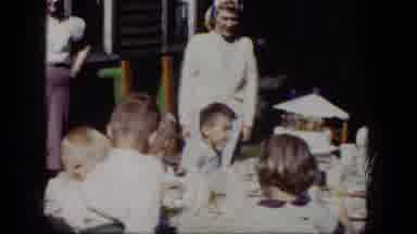 Niagra Falls New York (1964): Children Sitting At A Fancy Table With Women