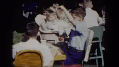 Niagra Falls New York (1964): Outside ChildrenâS Birthday Party At Tables While