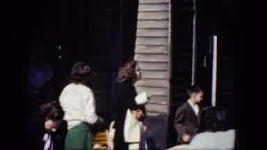 Niagra Falls New York (1964): Three Women Standing In Front Of White House Outside
