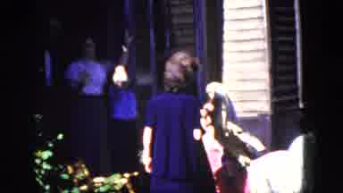 Niagra Falls New York (1964): People Gathered Outside Of A Home Then An Old Man