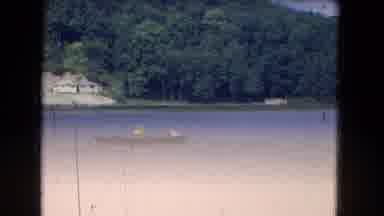 Niagra Falls New York (1964): Man Canoeing On A Lake