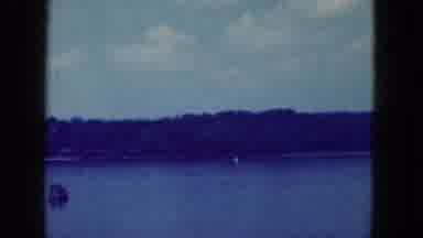 Niagra Falls New York US (1964): Beautiful Lake Scene Where You Can Fish And Ride