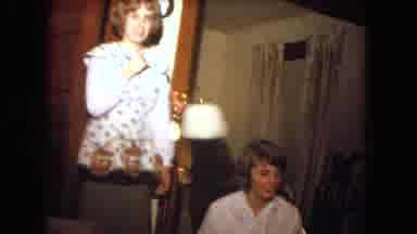Niagra Falls USA (1964): People In House Playing With Friendly Dog