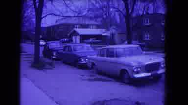 Niagra Falls USA (1964): Antique Cars Parked On The Street In Front Of The Houses