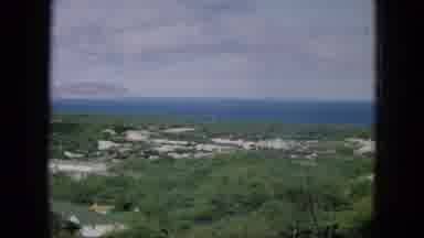 Oahi Hawaii (1964): Mountains Sitting Peacefully In The Background With Sunny Blue
