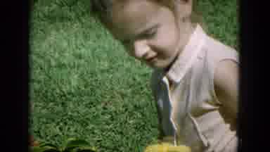 Oahi Hawaii (1964): Girl Playing With Dog