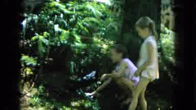Oahi Hawaii (1964): Two Girls In The Woods Looking At An Animal