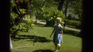 Oahi Hawaii (1964): Family Poses For Photos Then Little Girl Leaves And Walks