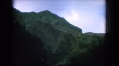 Oahi Hawaii (1964): Scene Of The Mountain Side From A Car Ride View