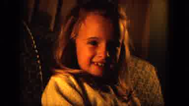 Oahi Hawaii (1964): Little Girl Laughing And Smiling Playfully In Grainy/Film