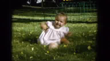 Oahi Hawaii (1964): Adorable Little Baby Girl Thrilled To Be Sitting In Her White