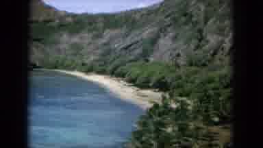 Oahi Hawaii (1964): Birds Eye View Of A Beautiful Sand Beach And Clear Beautiful