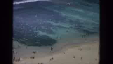 Oahi Hawaii (1964): Footage From Above Of A Beach With The Mountain Side And
