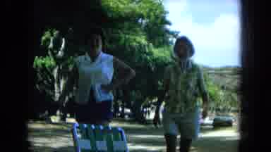 Oahi Hawaii (1964): People Walking Around At Park And Playing In The Water
