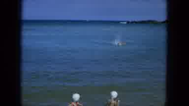 Oahi Hawaii (1964): Swimming With Surf Breaking Behind