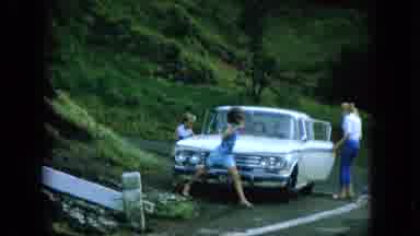 Oahi Hawaii (1964): Small Girl Running Near Cars In Nature