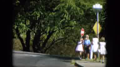 Oahi Hawaii (1964): Four Children On The Sidewalk Children Talking And Watching