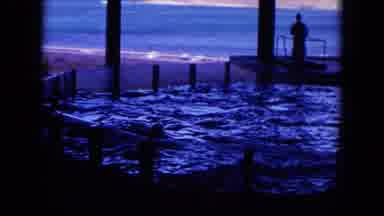 Oahi Hawaii (1964): A Fenced Off Tidal Pool Off Of The Sea With Something Swimming