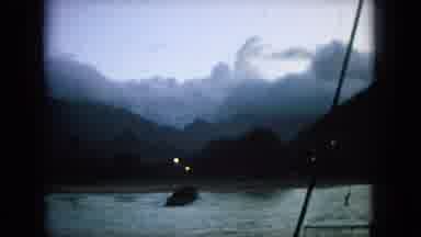 Oahi Hawaii (1964): Early Morning View Of Harbor Surrounded By Tall Mountains