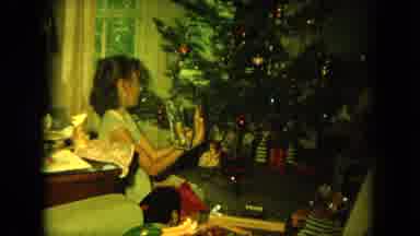 Oahi Hawaii (1964): Two Girls Open Christmas Presents Next To Christmas Tree While