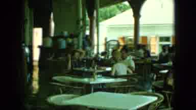 Saint Thomas-1964: People Sitting And Eating In The Hotel