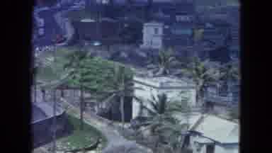 SAN JUAN PUERTO RICO.-1964: Tropical Neighborhood With Ocean Liner In Harbor