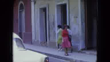 SAN JUAN PUERTO RICO.-1964: People Are Walking In The Outside Of The Road