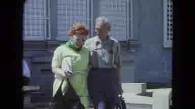 SAN JUAN PUERTO RICO.-1964: A Old Man And Women Go Together To Shopping