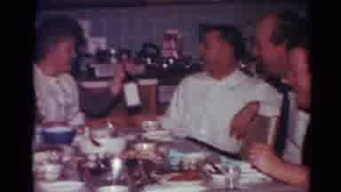 Toledo Ohio (1964): Woman Hides Wine From Men At Christmas Table